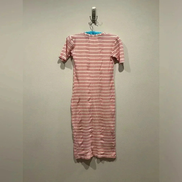 FREE PEOPLE FP BEACH LULU STRIPED HENLEY MIDI RIBBED V NECK DRESS / Size XS / - Picture 6 of 7